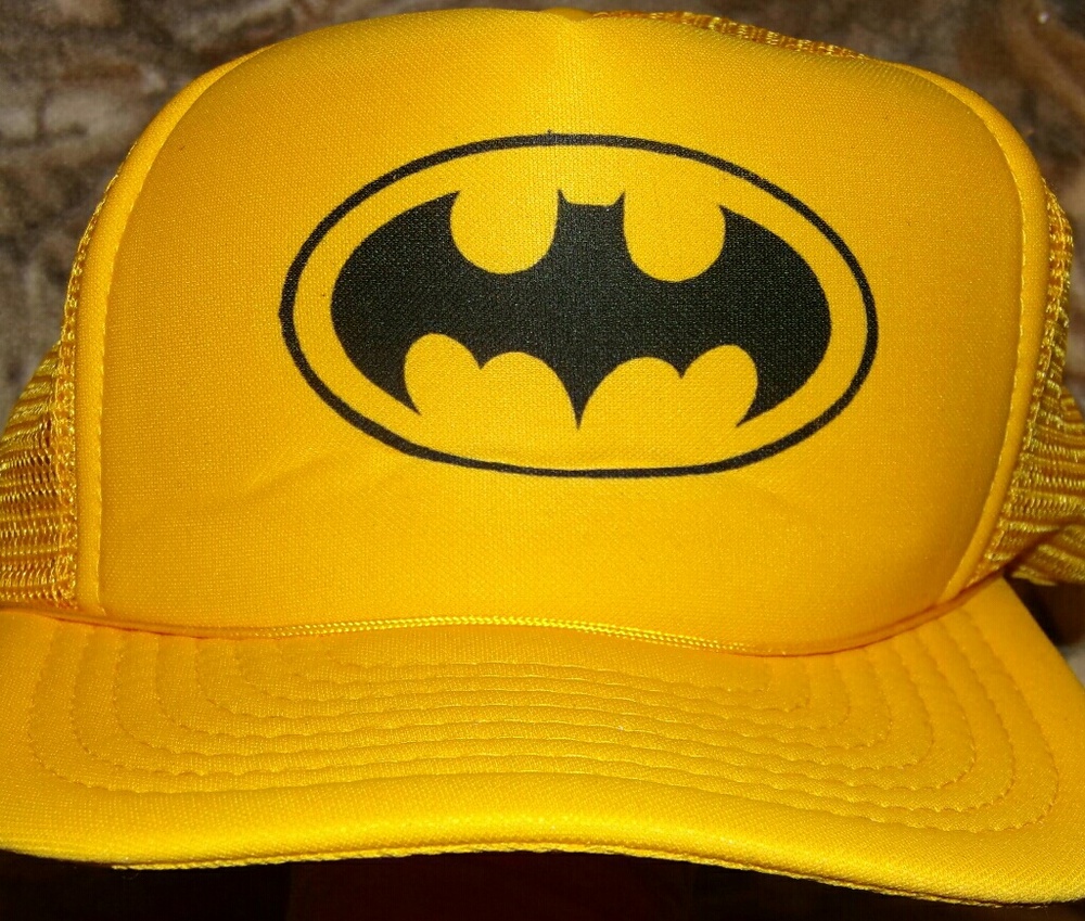 1980s vtg trucker hat Batman cap